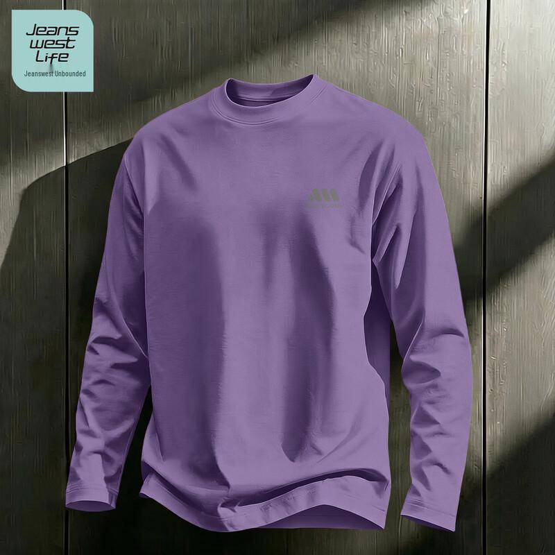 Jeanswest Life Herren Langarm T-Shirt aus reiner Baumwolle mit Rundhalsausschnitt