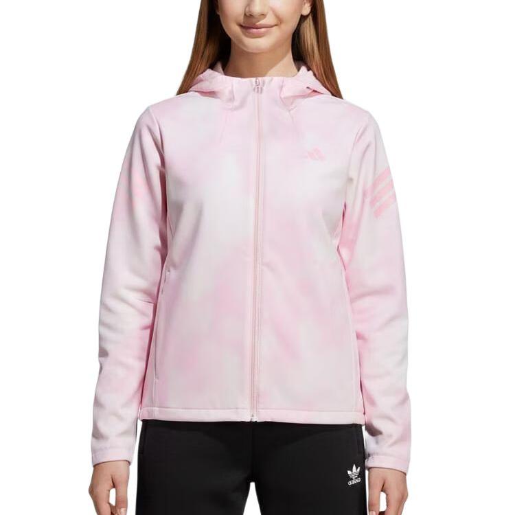 Adidas Jacket Comfortable Hooded Zip Simple Long Sleeve Kids Kids jackets KV4491 128