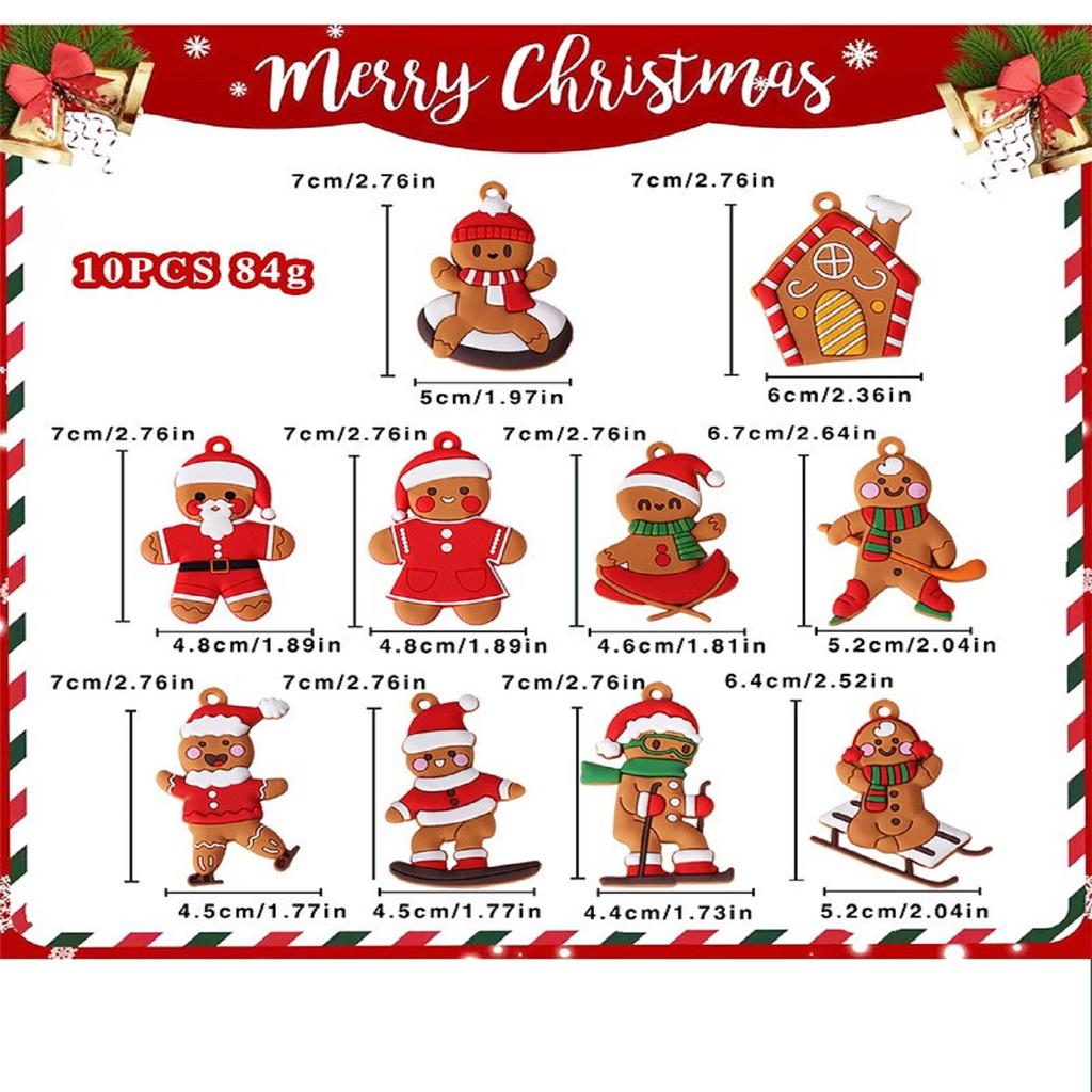 Christmas Decorations Pendent Gingerbread Man Decor Pendent Funny Xmas Tree Pendant Unique Nativity Scene Ornament Chee