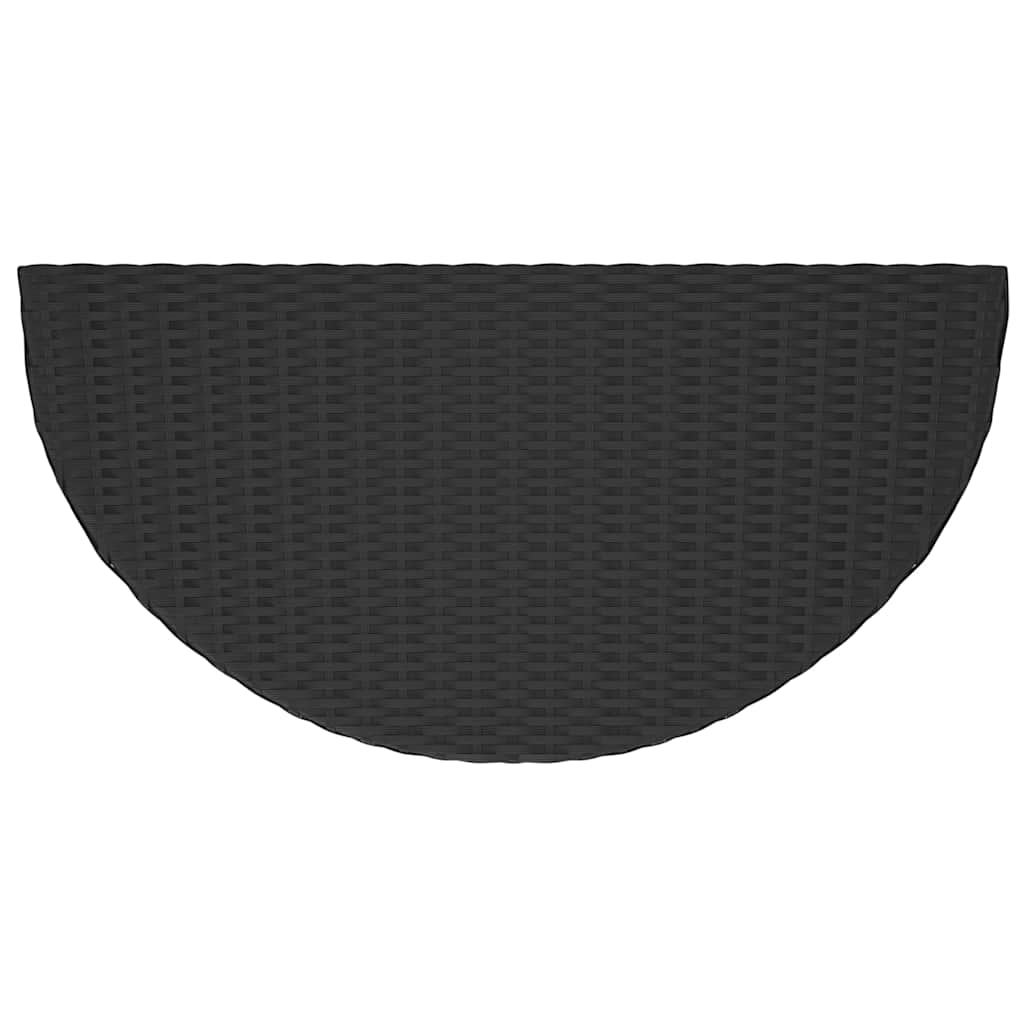 vidaXL Gartentisch Schwarz 100x50x75 Cm Poly Rattan