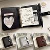 PU Leather M5 Notebook 5-Ring Loose-Leaf Pocket Journal Portable Binder Notebook  Students