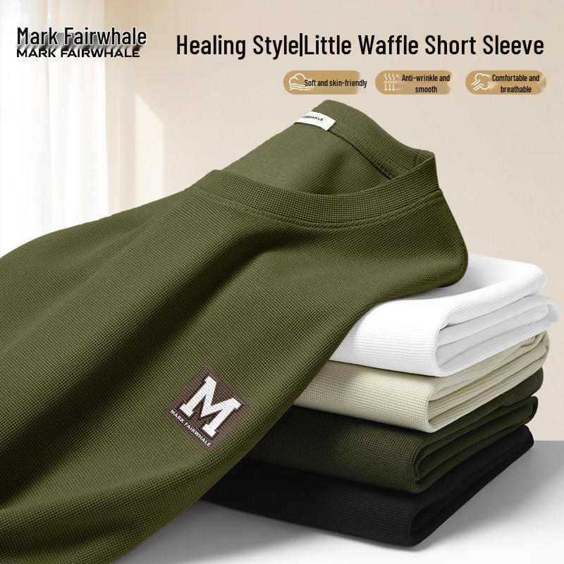 MARK FAIRWHALE Men s Waffle Knit Short Sleeve T-Shirt M