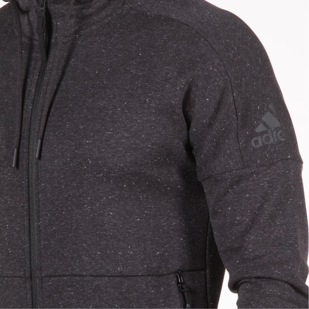 Adidas Knit Breathable Sports Hooded Jacket Men Outerwear Black S98783