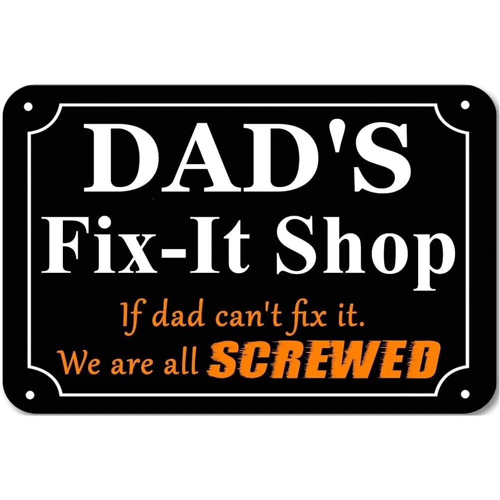 Vintage Dad's Garage Repair Shop Metal Tin Signs Posters Plate Wall Decor for Home Bars Garage Cafe Clubs Retro Posters Plaque