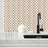 10Pcs Tile Wall Stickers Elegant Plaid Design Self-Adhesive Strong Stickness Heat Resistant