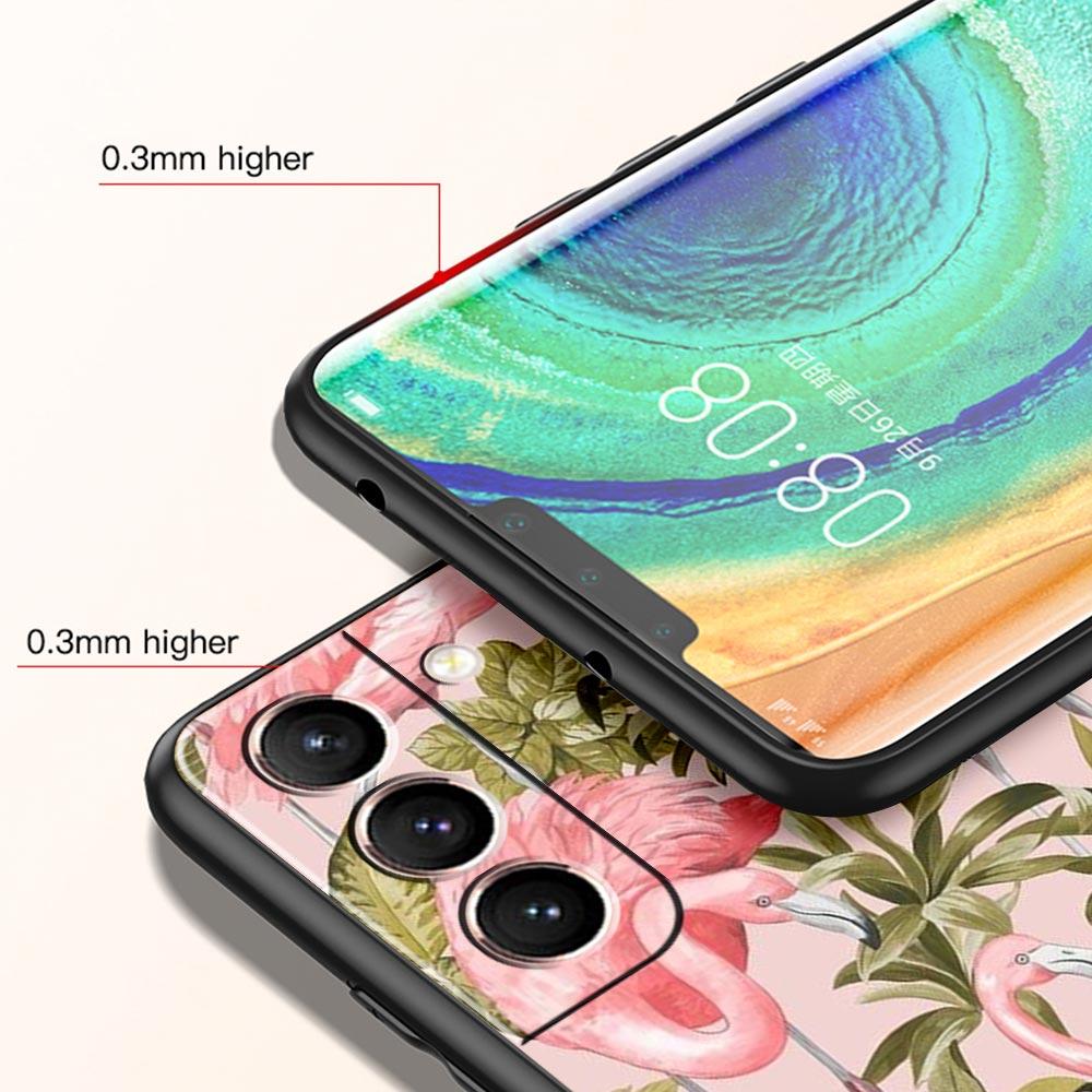 Pink Red Flamingo Phone Case For Samsung Galaxy S23 Ultra S22 S21 S20 FE 5G S10 S10E S9 S8 Plus Note 20 Silicone Cover Bumper