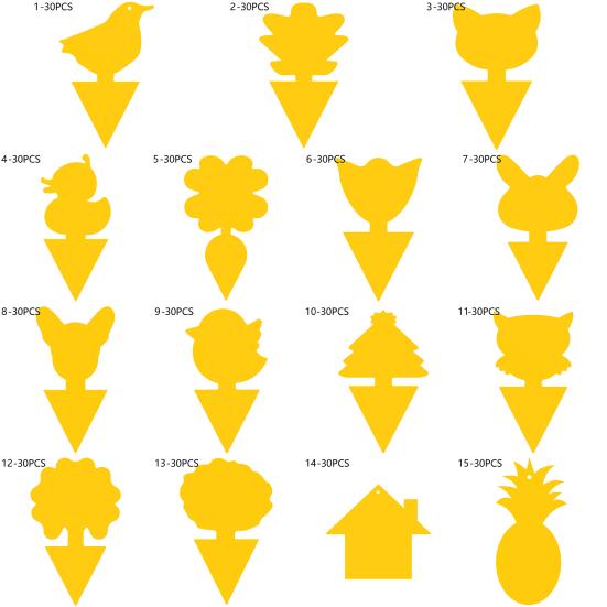 30 stk. Klistrefeller Vanntett Sterkt Lim PP Dobbeltsidige Fluefangere for Hage