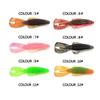 10pcs 8cm iscas macias de camarão, minhoca, craws, iscas, camarão artificial de silicone para robalo, perca, lúcio, isca