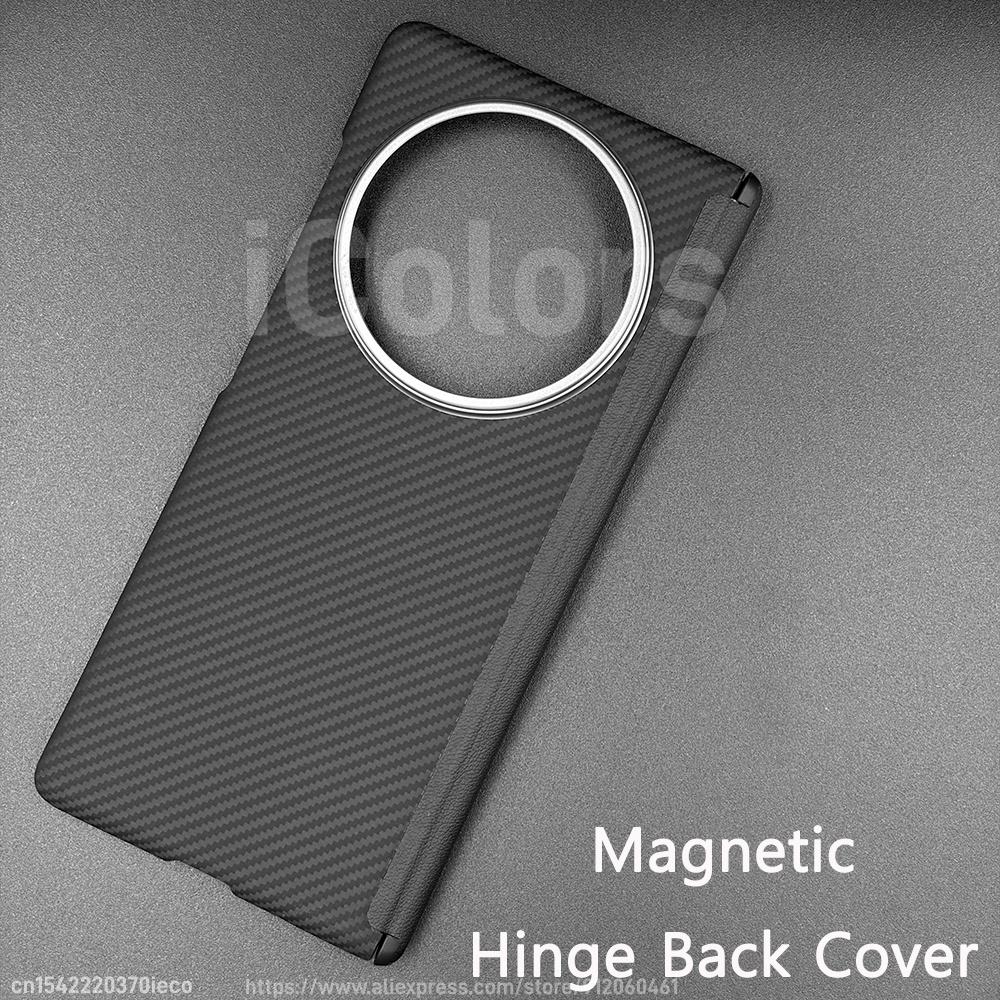 For Vivo X Fold 6 Hinge Case Aramid Carbon Fiber Magnetic Hinge Protection Case with MagSafe Central Axis Cover Super Slim Cover