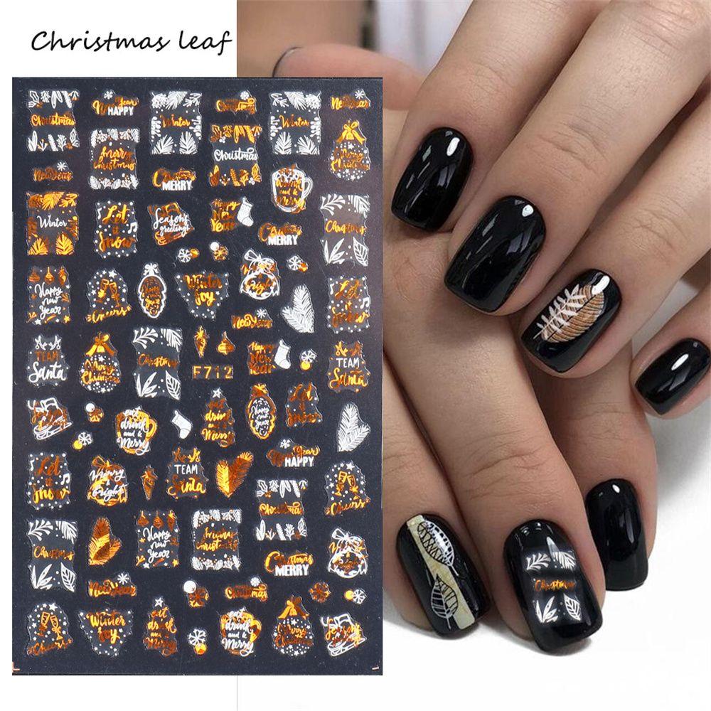 

Holographic Laser Stickers Christmas Nail Stickers DIY Nail Decals Snowflake Nail Sticker F712