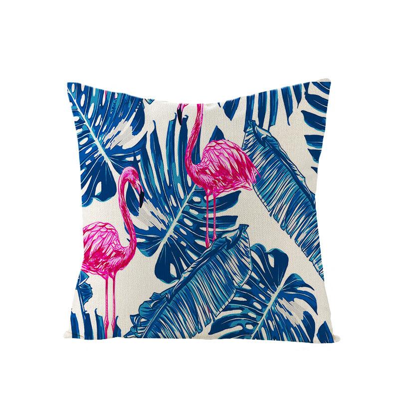 Plant Leaf Linen Pillowcase Car Office Pillowcase