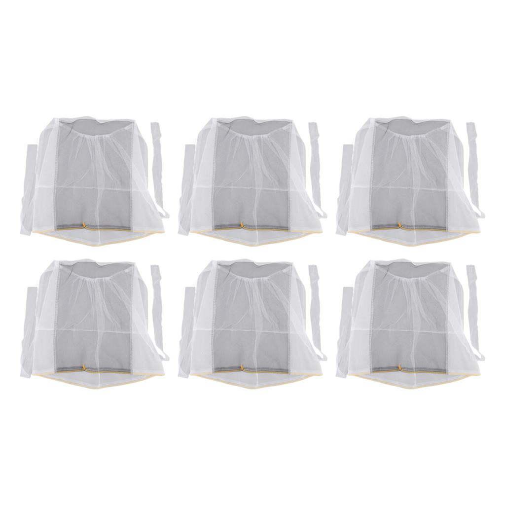 10pcs Beekeeping Veil Multipurpose Soft Breathable Fine Safety Protection Hat Mesh for Bee Hat
