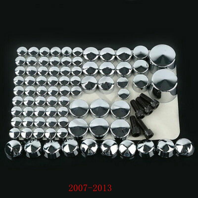 Motorfiets 87 stuks Chroom Zwart ABS Bout Dopjes Deksel Set Voor Harley Softail Twin Cam 1984-2006 2007-2013