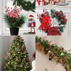 20pcs Artificial Snow Frosted Red Berries Stems Home Decor DIY Crafts Christmas Tree Party Decoration New Year Festive Ornaments