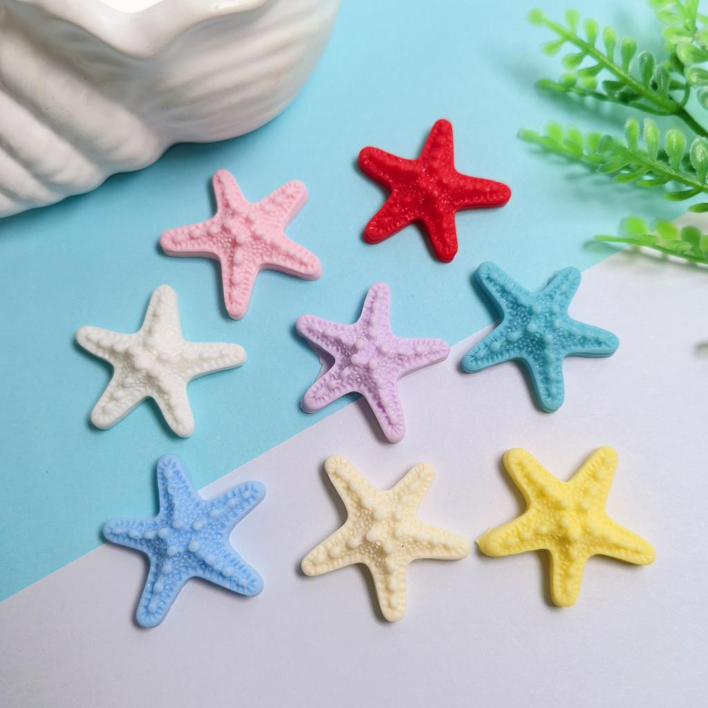 100Pcs New Models Resin Cute Cartoon Starfish Series Flat Back Scrapbooking DIY Jewelry Craft Decoration