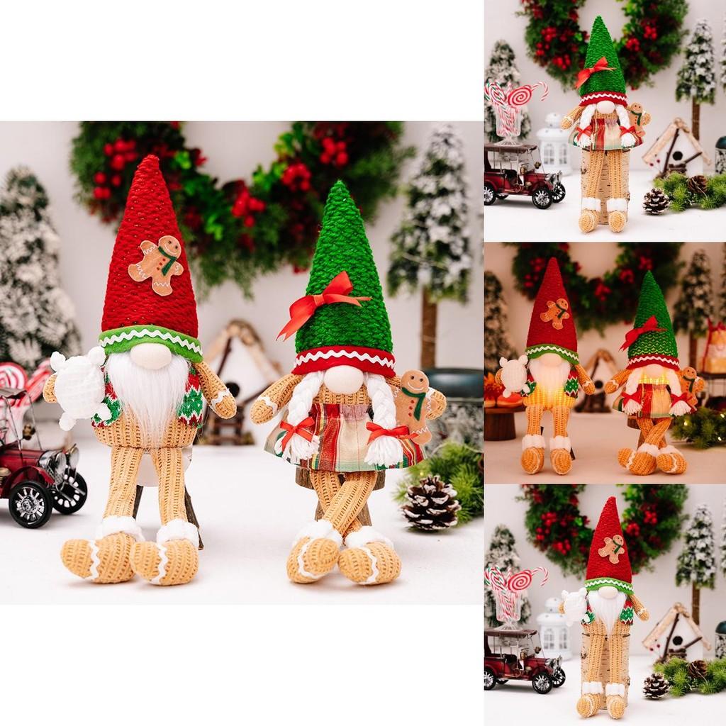 Whimsical Man Gingerbread Lighted Doll With Hanging Legs For Joyful Christmas Decor