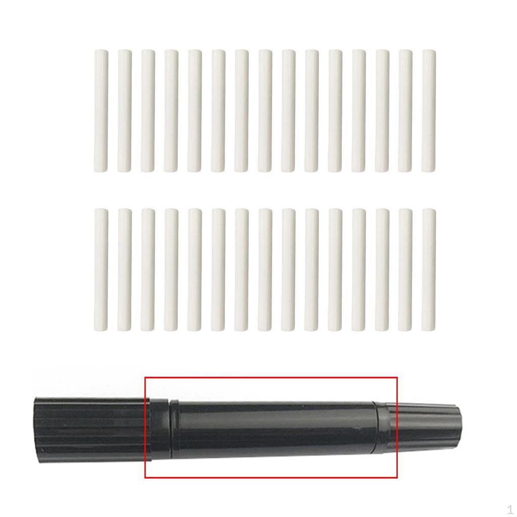 30 Fillable Pen Double Head Fountain Whiteboard Replacement Nib Tool Blank Marker for Illustration
