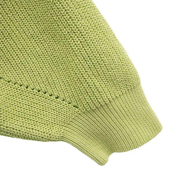 Mila Owen Five-quarter sleeve Linen blend puff sleeve knit pullover knit Women Used