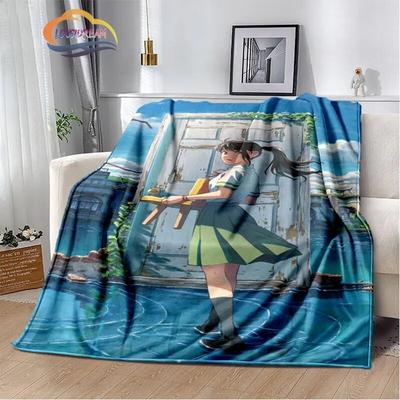 Animação Suzume Desenho Animado Cobertor para Sofá Cama Crianças e Adultos Decoração de Quarto Camping Viagem Quente
