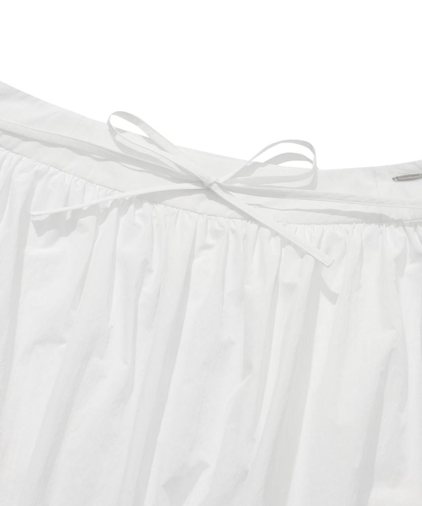 Covernat Woman Balloon Mini Skirt White