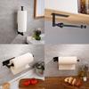 Stainless Steel Paper Roll Holder Wall Mounted Adhesive Mount Paper Towel Holder No-Drill Punch-free Storage Rack