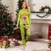 Print Cute Family Set Pajamas, Home Clothes, Family Set Long Sleeve Top Pants Set