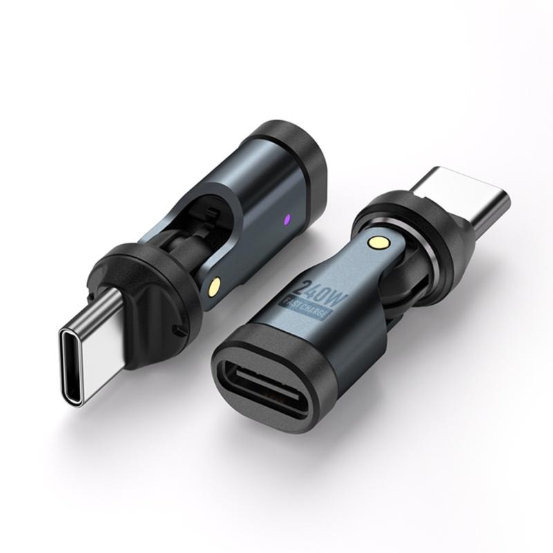 USB C Adapter PD240W Schnellladeanschlüsse 480Mbps Hochgeschwindigkeits-Datenübertragung Kompaktes Platzsparendes Design