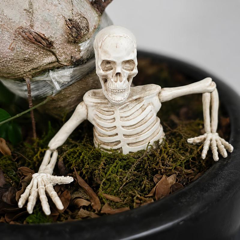 Halloween Dekoration Skelett Oberkörper mit Krabbeln für Tischdekoration