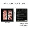 Women's Valentine Special Press On Nail 48Pcs Red Heart Glitters White French Design Multiple Sizes Easy Apply