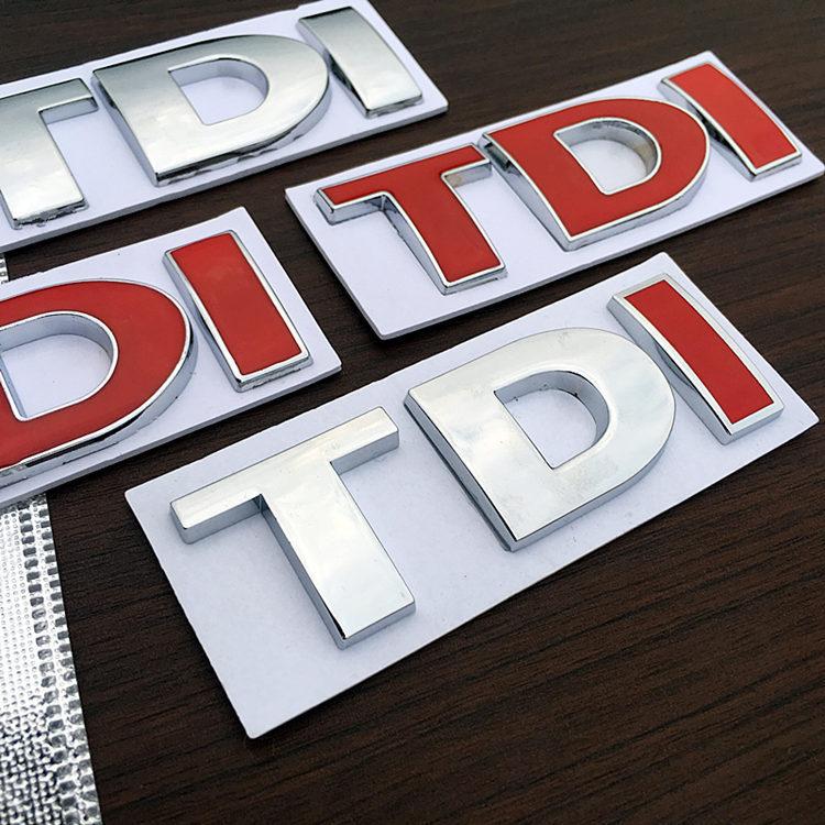 Car personality three-dimensional TDI letter metal sticker turbocharged mechanical supercharged tail car sticker body decoration sticker