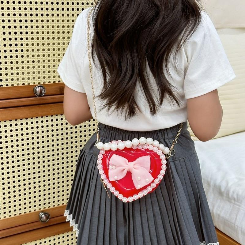 Stylish Mini Pearl Handbag For Kids With Adorable Bow Design In Multiple Colors