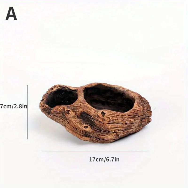 1PC Creative Retro Cement Imitation Tree Stump Root Carving Wood Succulent Flower Pot