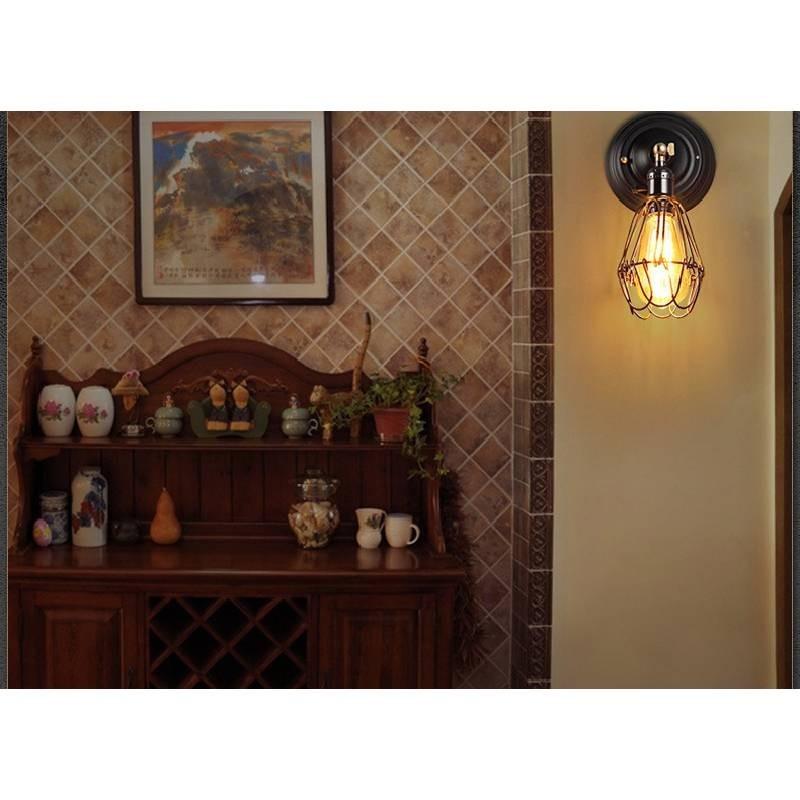 Antique Iron Wall Lamp Retro Industrial American Country Style Sconce For Home