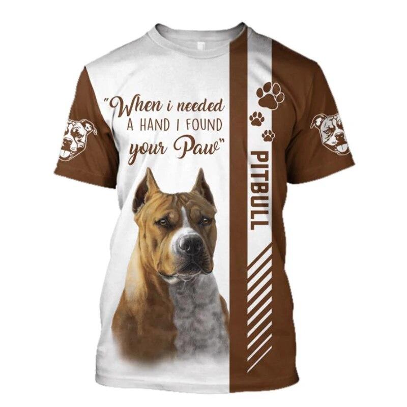 2023 männer T Shirts Haustier Hund Pitbull Grafik 3D Druck Sommer Unisex Erwachsene Tops Mode T-stück Lässige Übergroßen männer Kleidung