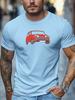 Unisex Light Blue Crew Neck Tee Classic Red Mini Cooper Retro Compact Car Illustration Vintage Auto Fan Soft Cotton Male Tops