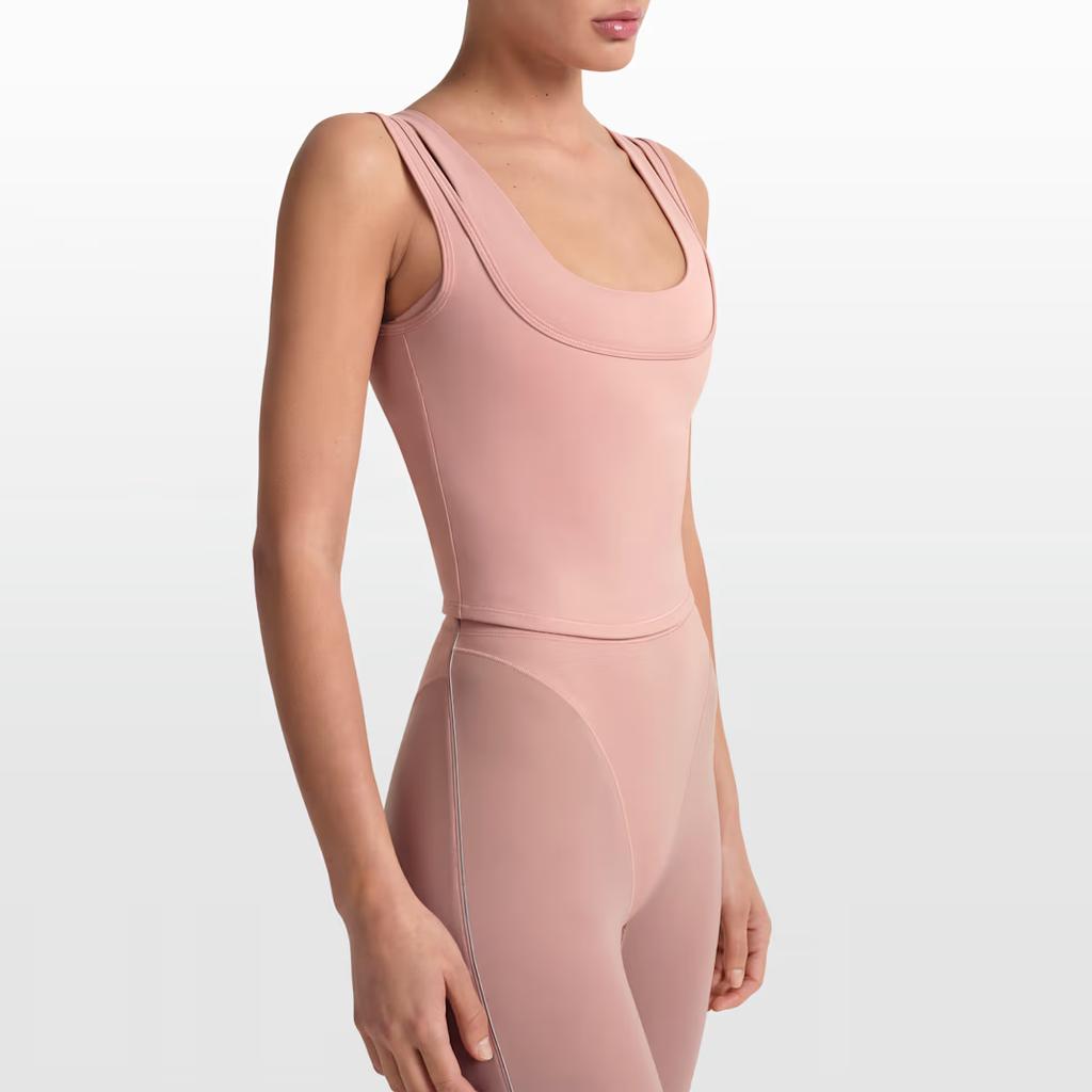 Nike X Skims Matte Dri-FIT Moisture-Wicking Solid Color Round Neck Sports Tank Top Women tops TPTNK10540W-HIM