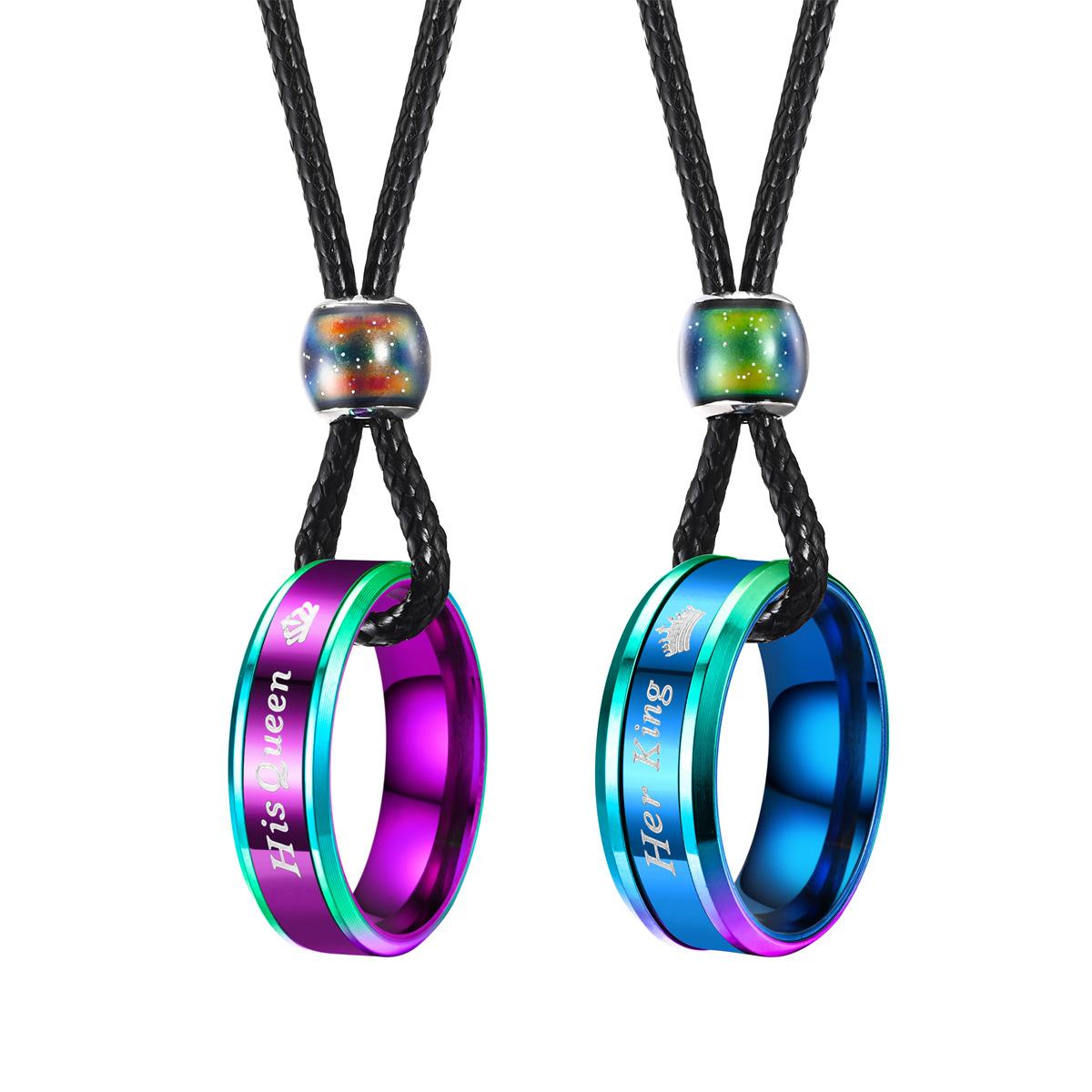 

Подвеска для женщин и мужчин, ожерелье «Его королева», парное ожерелье, набор «Корона», романтические кольца на годовщину, кольцо 2 шт./комплект, свадебные аксессуары «Ее король», обещание 2