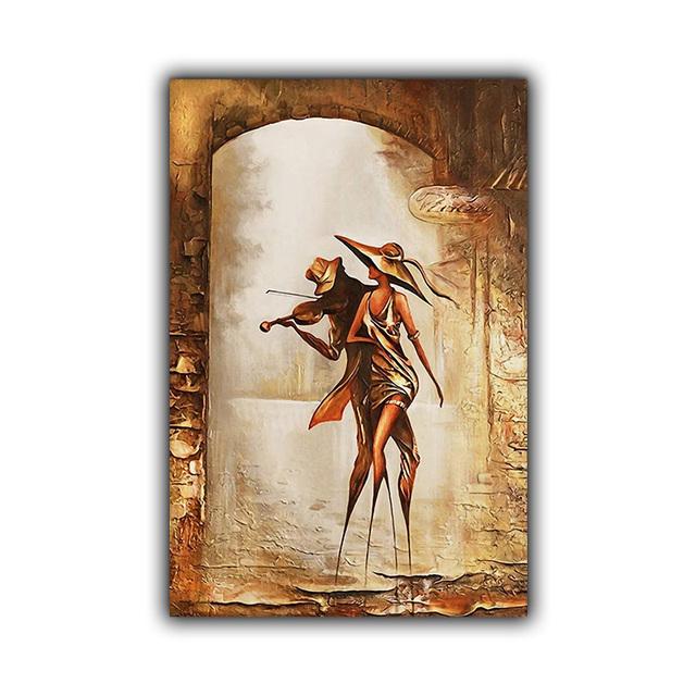 Mode retro kunst abstrakte figur leinwand malerei büro wand kunst romantische paar poster wohnzimmer hause dekoration wandbild Kein Rahmen