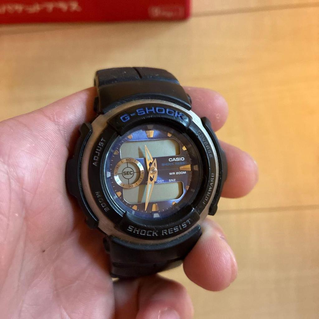 Used CASIO G-SHOCK AW-590 Analog-Digital Watch Black SHOCK RESIST