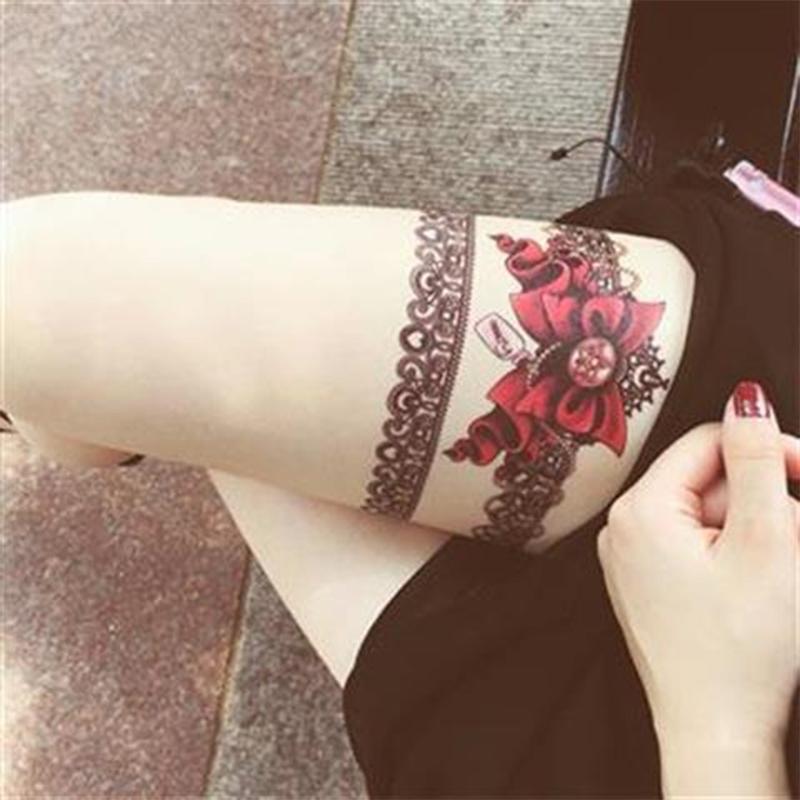 1 Sheet Waterproof Temporary Tattoo Sticker Arm Leg Body Art Sticker For Woman