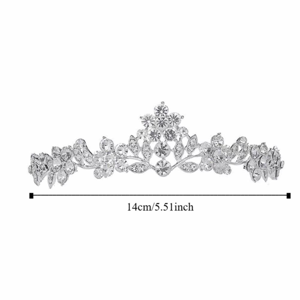 Rhinestone Crystal Bridal Tiaras Handmade Baroque Wedding Headband Silver Bride Headpiece  Wedding
