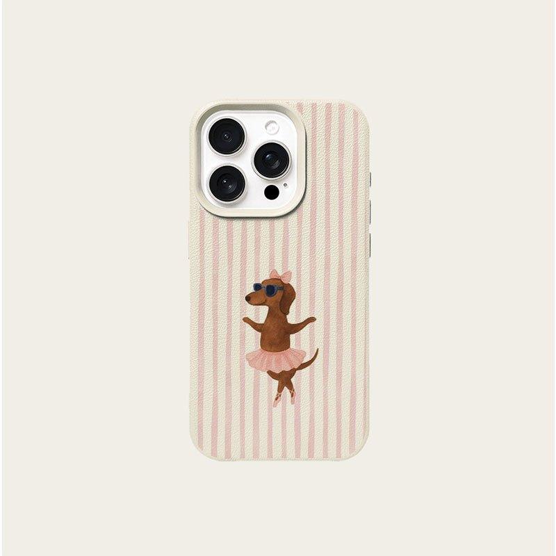 Funny Dancing Dachshund Pattern Phone Case For iPhone 11 12 13 14 15 16 17 Pro Max 14 15 Plus 17 Air X XS XR Soft Cover