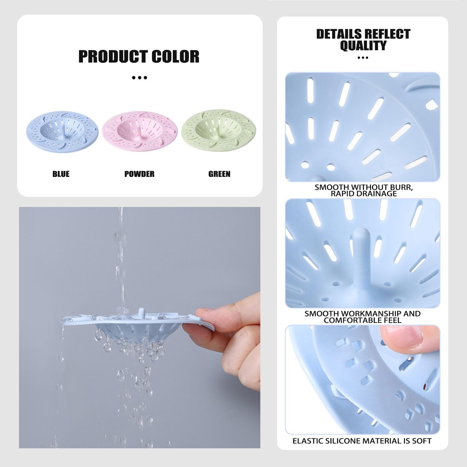 

Фильтр для волос Ванная Кухня Пластиковый блокирующий круглый силиконовый напольный фильтр-экран