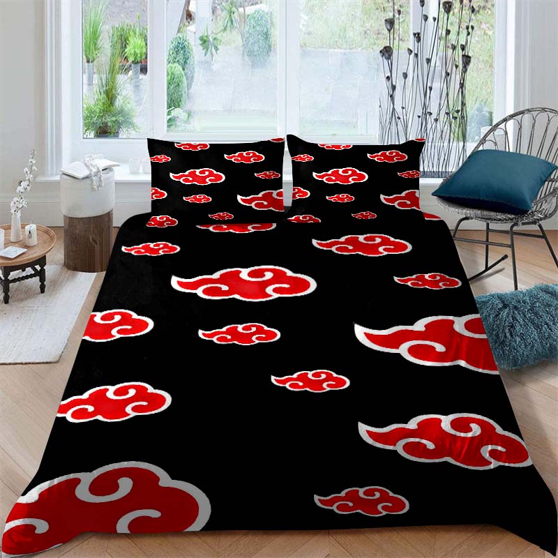 NARUTO Shonen Manga Print Bedding Set – Duvet Cover Set – Luxury Gift for Teens, Fits Double/Single Beds
