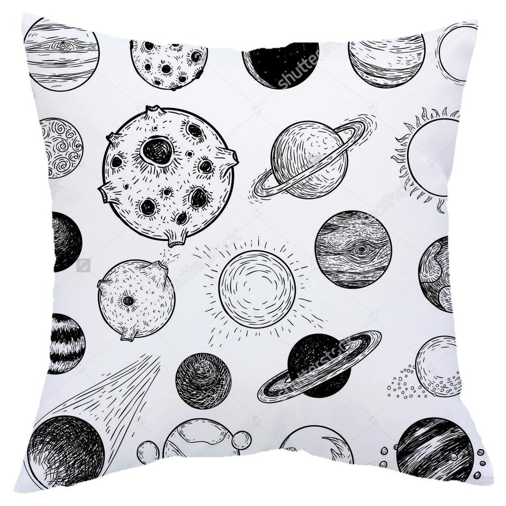 Universe Sun Planet Decorative Pillowcase Living Room Office Home Pillowcase Car Ornaments