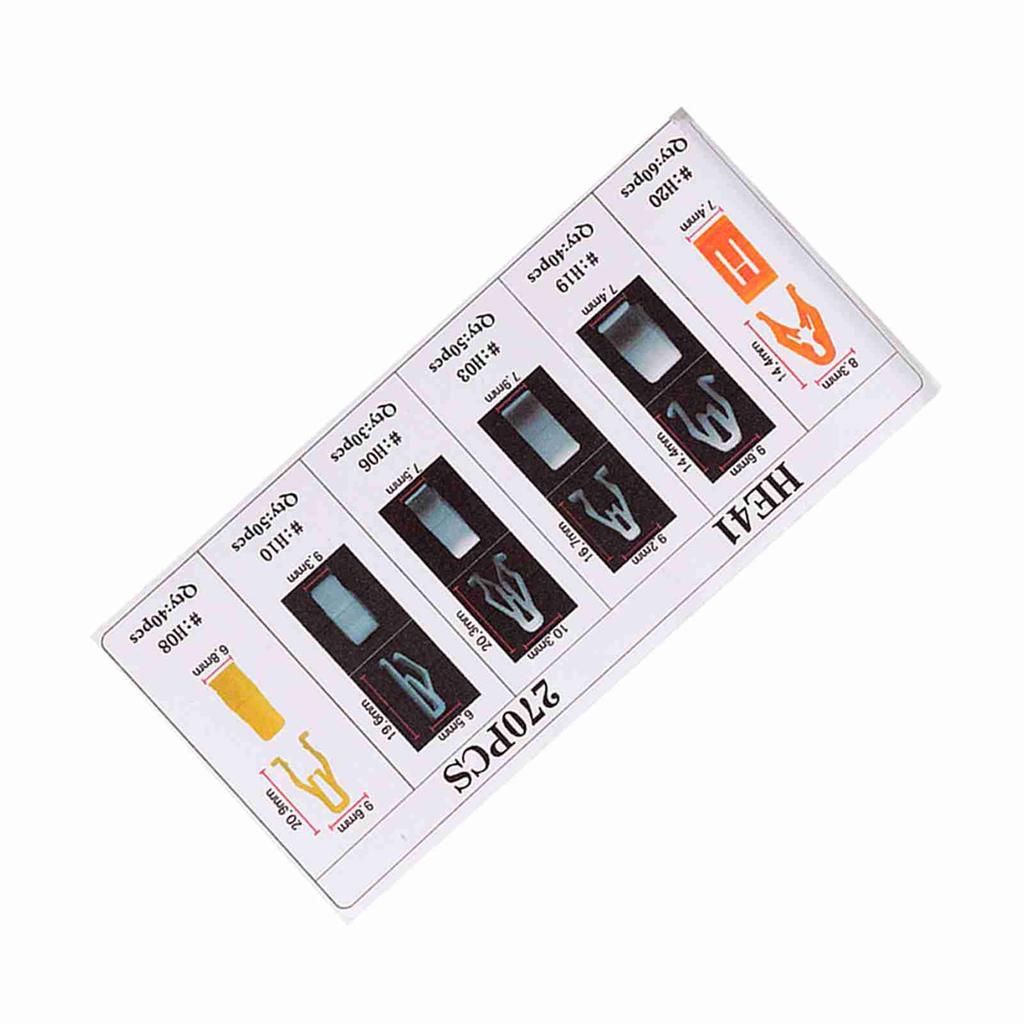 270Pcs Car Console Dashboard Panel Trim Clips Rivets Buckle Fastener Kit Universal