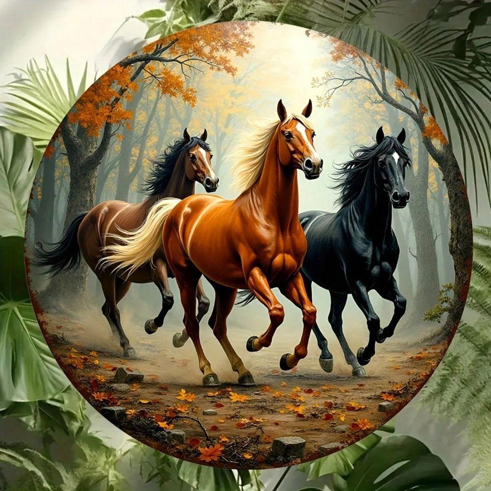 Iron Painting Art, Metal Wall Decor, Rustic Home Ornament 20x20cm