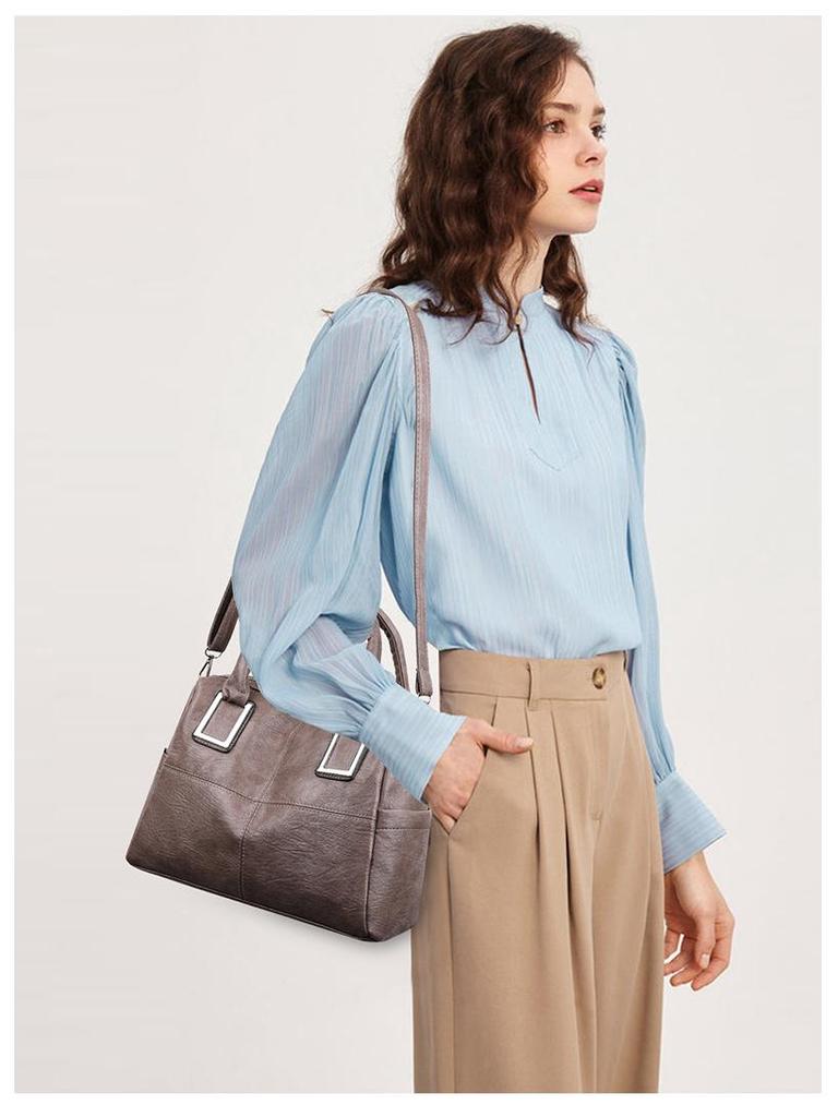 Women's Single-Shoulder Crossbody Bag: 2025 Style, Spacious Soft PU Leather, Mommy & Commuter Handbag.