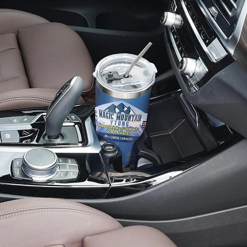 Stainless Steel Freeze Thermos Cup with Straw Ice Coffee Drink Vacuum Insulated Bottle Car Travel Outdoor Mountain Cup