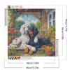 Animal and Girl Full DIY 5D Round Drill Diamond Art Diamond Painting for Adults/Beginners Gift Idea Home Wall Decor 40x40cm